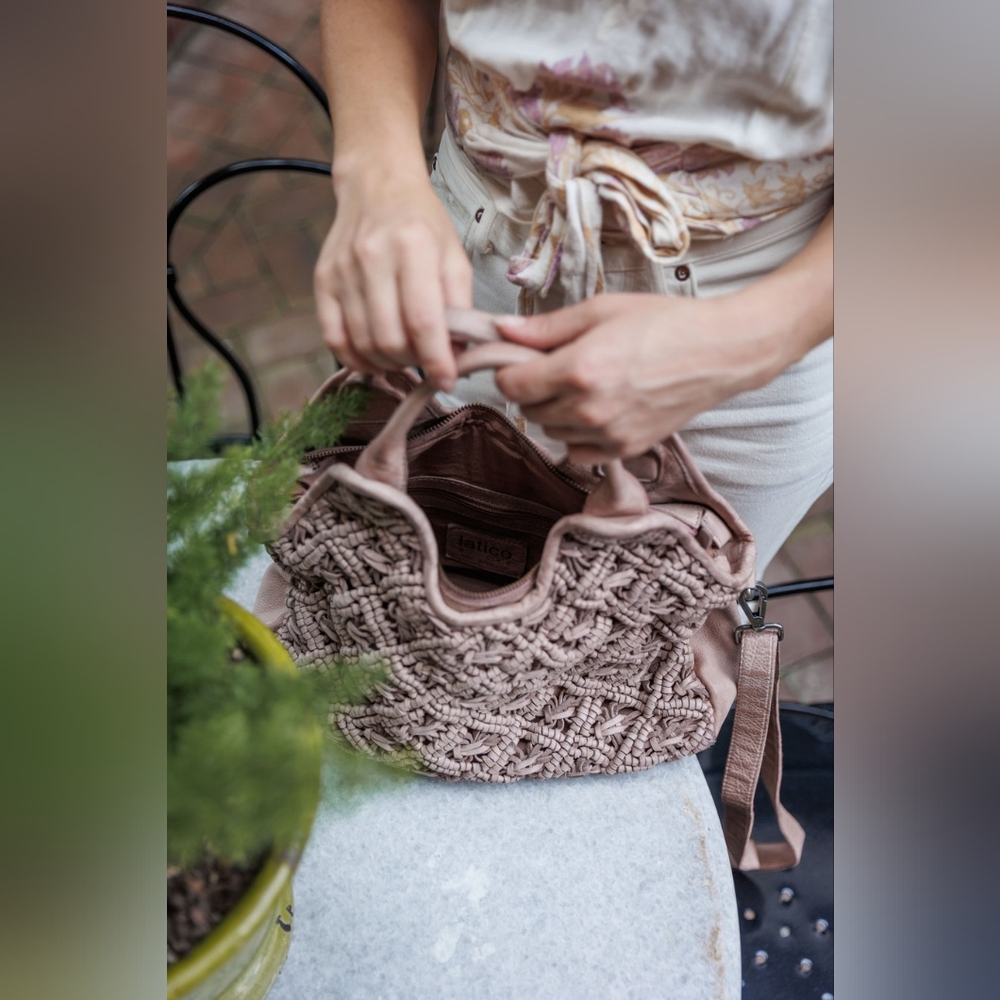 LATICO LEATHER Hand-Woven Kate Handbag W/ Crossbody Strap - Picture 14 of 14